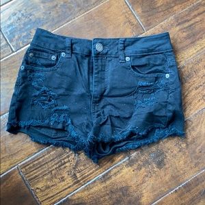 AE black stretch shorts